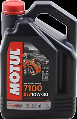 Motul 7100 4T Synthetic Motorcycle Oil - 10W-30 - 4 Liter • $59.89