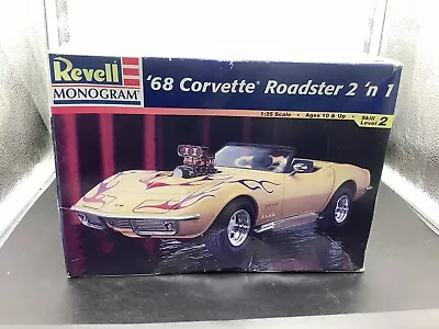 Revell '68 Corvette Roadster 2 'n 1 Monogram Model Kit - Opened - 1998 • $19