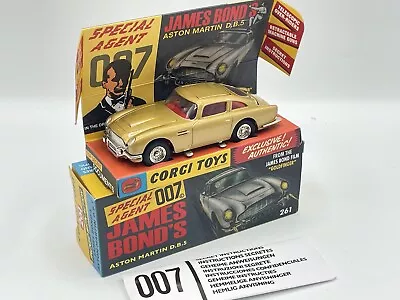 Corgi RE-ISSUE 261 James Bond  Gold  Aston Martin DB5 In Box Fixed To Plinth • $62.19