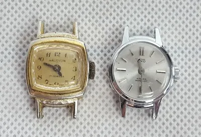 Vintage Uno 17 Jewels And Halcyon Ladies Mecahnical Watches For Repairs  • £19.99