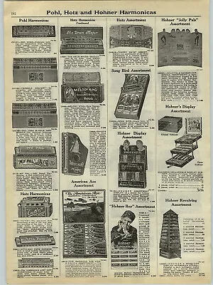 1929 PAPER AD Hohner Hotz Pohl Revolving Store Display Harmonicas Echophone • $14.97