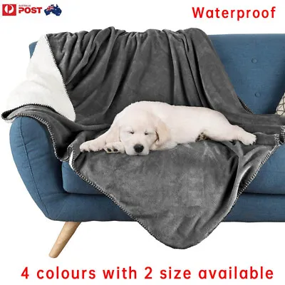 $26.90 • Buy Premium Waterproof Reversible Pet Dog Blanket Bed Protects Couch Bed From Spills