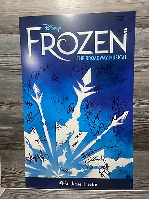 $92 • Buy Frozen, Cast Signed, Musical, St James, Broadway Window Card/poster