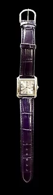 Vintage Ladies Minicci Watch Purple Leather Band New Battery • $12.75