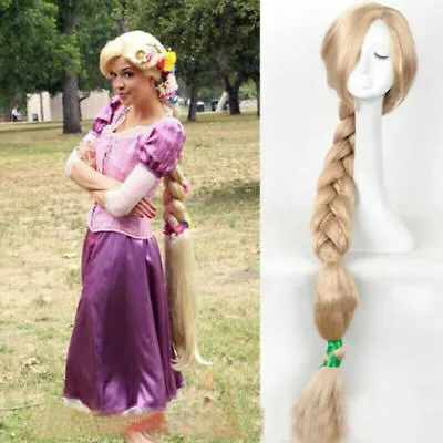 100cm Ladies Wig Long Blonde Handcraft Braid Cosplay Wig Women • £17.95