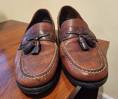 H.S. TRASK  Tassels  Brown Leather Shoes  SIZE  13M  Slip On  MONTANA • $36