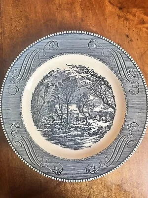 Dinner Plate Royal Ironstone China Currier & Ives The Old Grist Mill 10  Vintage • $14.97