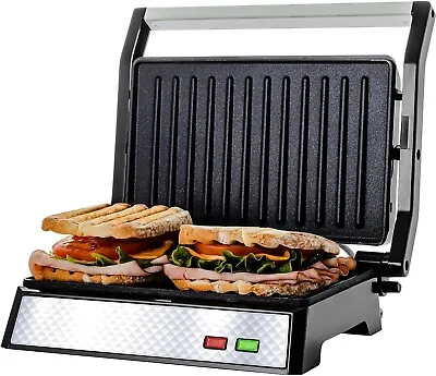 $34.99 • Buy OVENTE Electric Panini Press Grill With Non-Stick Cooking Plates GP0620BR