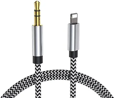 3.5mm Jack AUX Adapter Cable To Car Music Audio For IPhone 13 12 11 7 8 X XS XR • £3.97