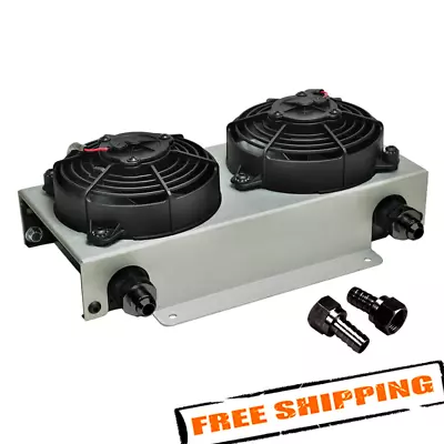 Derale 15840 19 Row Hyper-Cool Dual Cool Remote Cooler -8AN • $319.99