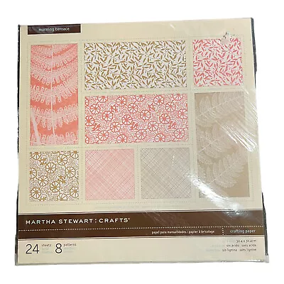 Martha Stewart Crafts Morning Terrace Cardstock Paper 28 Sheets 8 Patterns 12x12 • $12.99