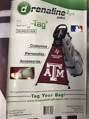 Adrenaline Products Bag Tag NCAA Golf Bag Accessory Select Your Team NEW ! • $16.79