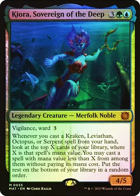 MTG FOIL Kiora Sovereign Of The Deep  - March Of The Machine: The Aftermath • $2.69