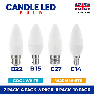LED Candle Light Bulb B15 B22 E14 E27 Energy Saving Lamp Warm Cool Day White A+ • $37.88