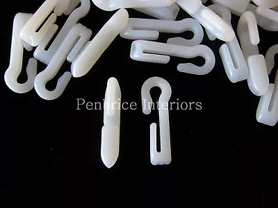 £6.05 • Buy 25 SILENT GLISS CURTAIN TRACK HOOKS - Small Hook To Attach To Gliders And Tape
