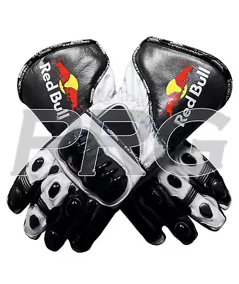 RedBull Motorcycle Racing Leather Gloves Red Bull Racing Guantes SPR Race Gants • $82