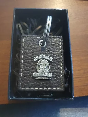 Jack Daniels Full Leather Key Ring In Box • £15