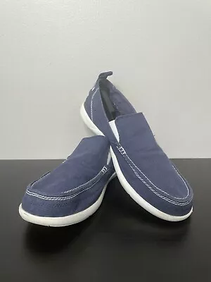 Crocs Shoes Mens 13 Walu Slip-On Loafers Comfortable Boat Sailing Dock Blue • $29.99