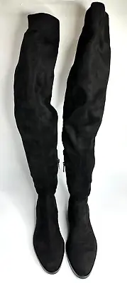 VIA SPIGA VC-Hailie Women's Black Suede Knee High Boots Size 5 M US/EU 35 • $54.99