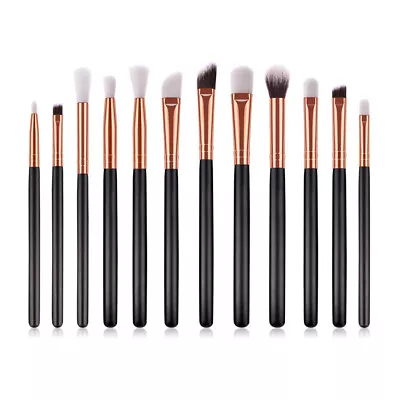 12Pcs Eye Shadow Make Up Brush Set Professional Cosmetic For Foundation Design • $6.74