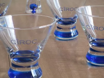 Set Of 8 Ciroc Glasses Ciroc Vodka. Rare Blue Logo Glasses. • $35