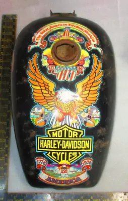 1976 Harley Tank Vintage AMF Shovelhead SuperGlide Motorcycle Memorabilia • $694.95