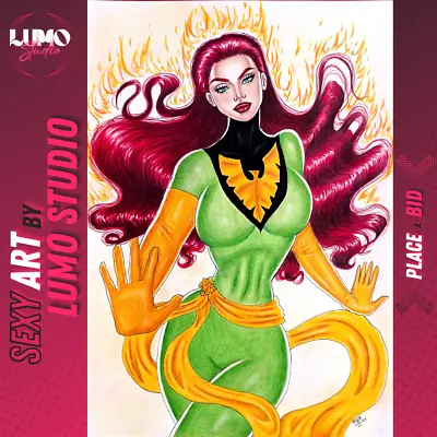 Jean Grey (09 X12 ) By Higor Miranda - Lumo Studio Original Comic Art • $9.99