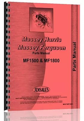 Massey Ferguson 1500 1800 Tractor Chassis Only Parts Manual (MH-P-MF1500+) • $47.99