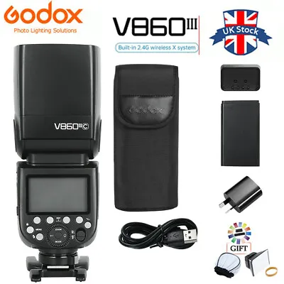 UK Godox V860III V860IIIC TTL HSS 2.4G Li-ion Speedlite Camera Flash For Canon • £163