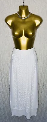 Exquisite Karen Millen Brand New Cream Cable Knit Midaxi Skirt UK12-14 Stunning • £0.99