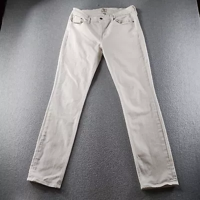 J Crew Matchstick Mid Rise 30.5  Straight Leg Denim White Jeans Women's Size 30 • $15.99