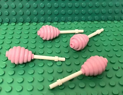 Lego 4 Bright Pink Cotton Candy W/ White 6L BarCity Beehive Mini Figure Foods • $7.50