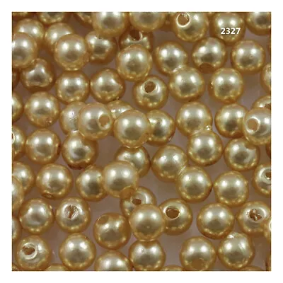 £1.89 • Buy 3mm / 4mm / 5mm / 6mm / 8mm ACRYLIC IMITATION ROUND PEARL BEADS ~19 COLOURS WSR