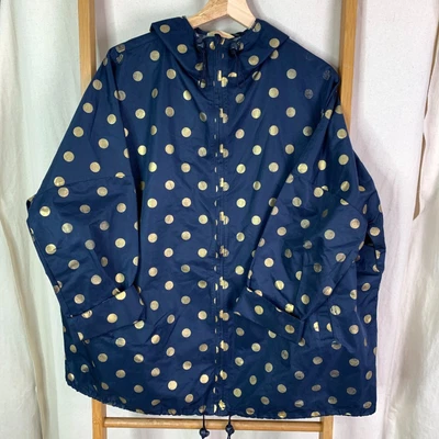$99.95 • Buy Gorman Womens Polka Dot Blue & Gold Long Sleeve Raincoat Jacket Size S/M
