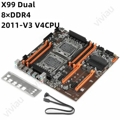 X99 Dual CPU Motherboard LGA 2011 V3 E-ATX USB3.0 SATA3 With Dual Xeon Processor • $149.68