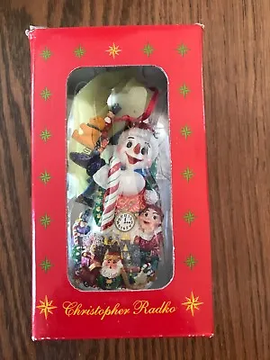 Christopher Radko Ornament 2001 Snowman Frosty Gifts Galore Marshall Fields 5.5” • $11.99