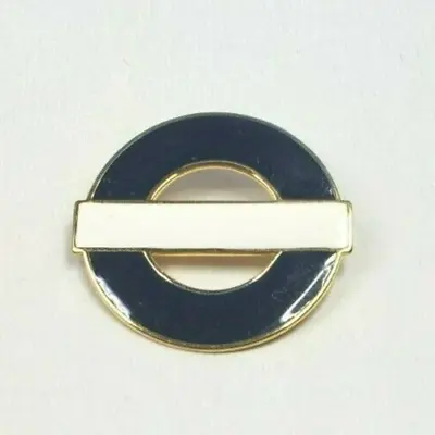 Monet Brooch Pin Navy Blue White  Enamel Gold Tone @ Trueblue0080 - Z69 • $7.99