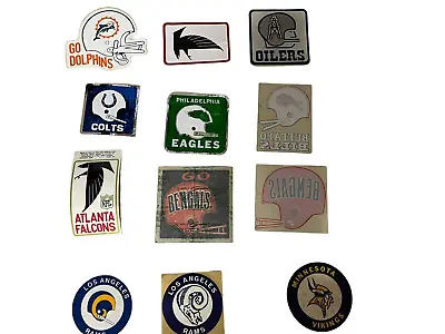 Vintage NFL Sticker Eagles Rams Oilers Falcons Colts Dolphins Vikings Lot Of 12 • $29.95