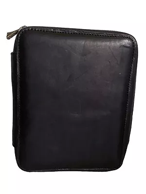 Franklin Covey Black Leather Binder Planner 6-Ring CO 5044 Zip Around • $35