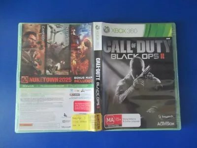 NO GAME CASE ONLY Call Of Duty Black Ops II  - Microsoft Xbox 360 Games PAL AUS • $9