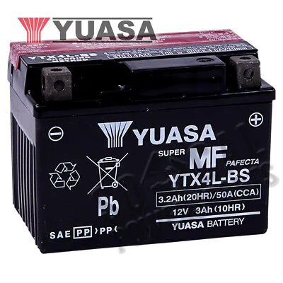 Yuasa Maintenance Free Battery-YTX4L-BS For 2009-2015 Yamaha YFZ450R ATV • $57.73