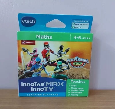 Vtech INNOTAB MAX INNO TV Game. POWER RANGERS. MATHS Age 4-6 Years. Free P&P • £2.99