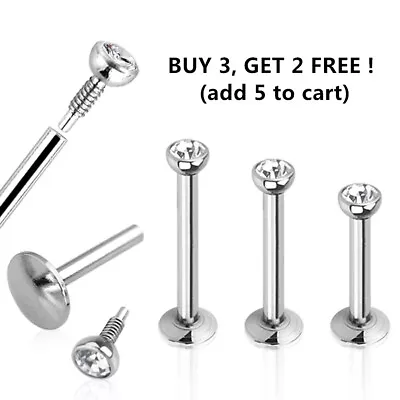 2pc 16G Surgical Steel Lip Bar Labret Rings Monroe Tragus Studs Piercing Jewelry • $2.99