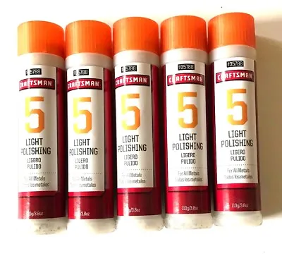 5 Tubes Craftsman Polishing Compound #5 For All Metals Jewelers Rouge Steel Gold • $18.99