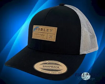New Hurley Bristol Mens Black Snapback Trucker Cap Hat • $26.95