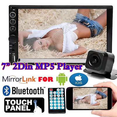 Car Stereo 2 Din Radio HD MP5 Touch Screen Mirror Link For GPS +Sony Lens Camera • $70.10