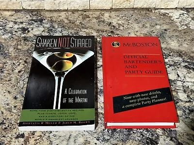 Bartending Drink Books Mr. Boston Official Bartender Guide & Shaken Not Stirred • $11.50