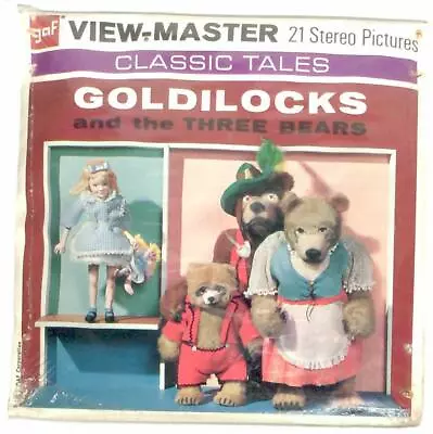 GOLDILOCKS AND THE THREE BEARS 3d View-Master 3 Reel Packet NEW SEALED • $24.99