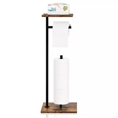 Toilet Paper Holder Stand Toilet Paper Roll Holder With Reserve Free Standing To • $24.31