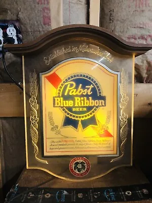 Vintage Pabst Blue Ribbon Beer Crystal Heritage Light. • $90